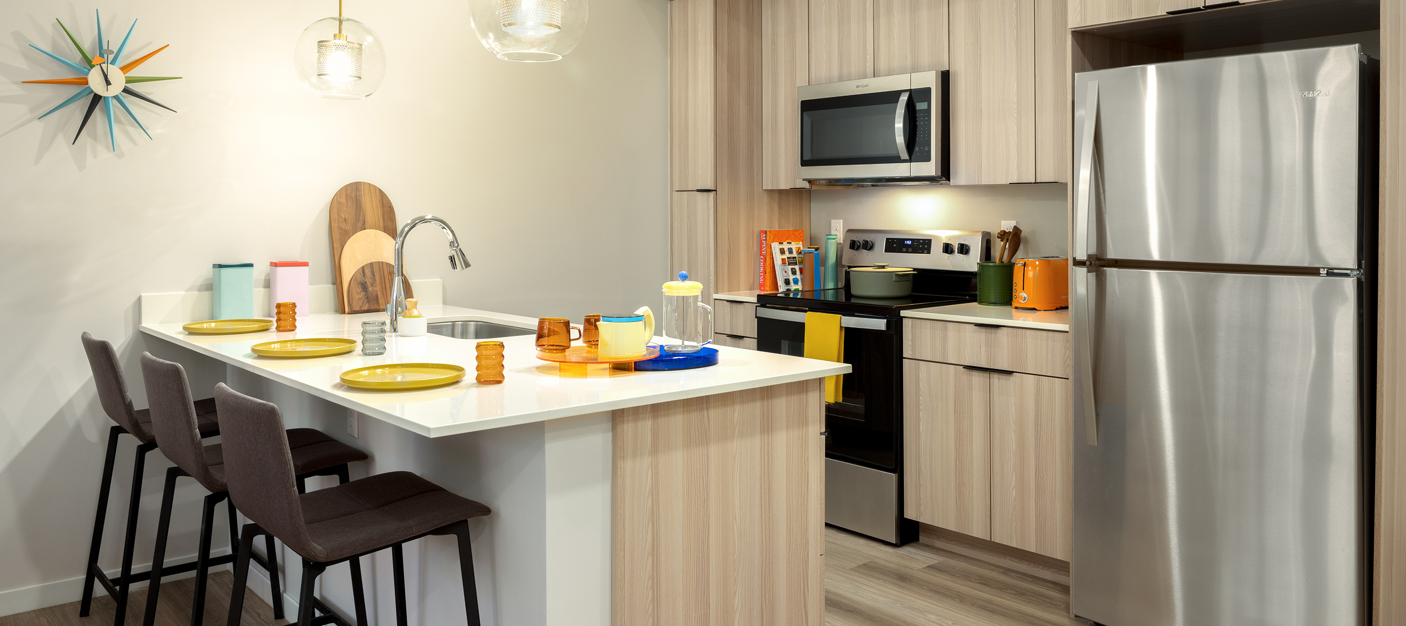 Kitchen with modern appliances