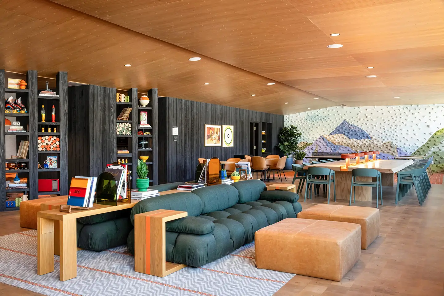 Open study space with a variety of couches, chairs, and tables.